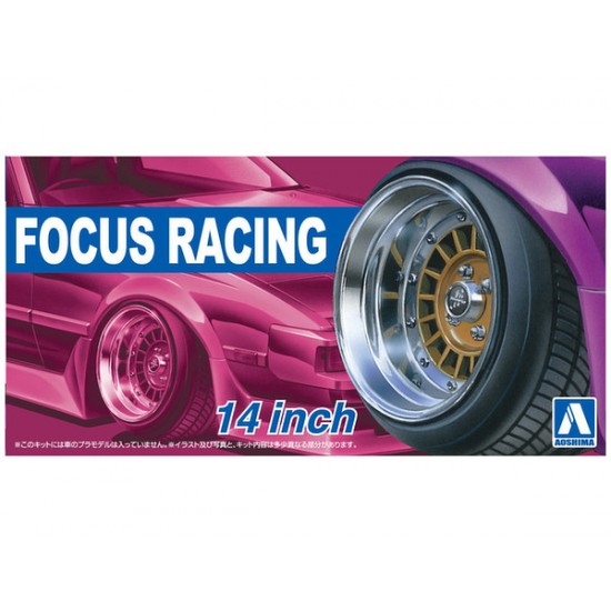 1/24 14inch Focus Racing Wheels and Tyres Set 