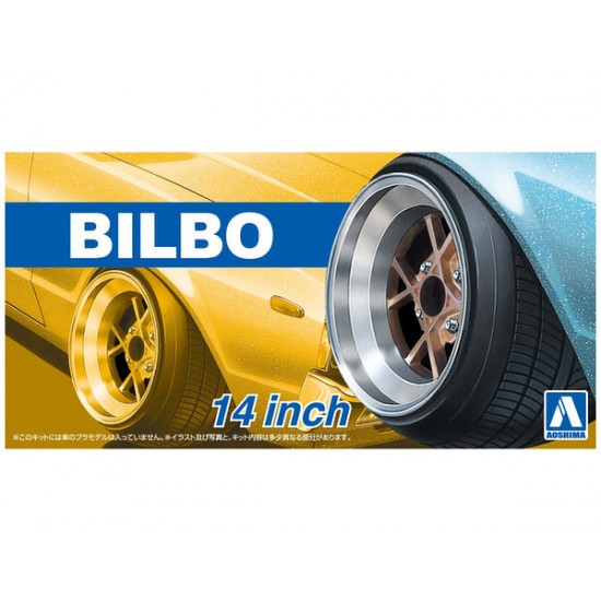 1/24 14inch Bilbo Wheels and Tyres Set 