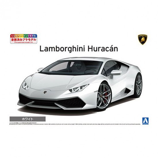 1/24 '14 Lamborghini Huracan White Pre-Painted Model No.4-B