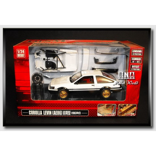 1/24 Toyota Corolla Levin (AE86) [Early Version] (White/Black) 