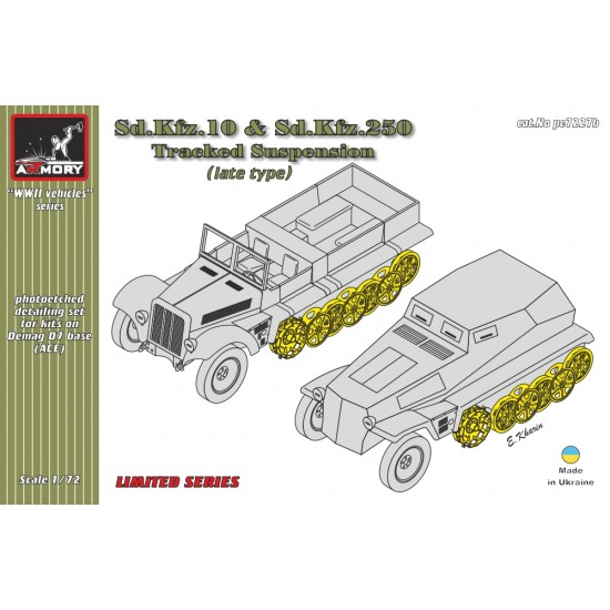 1/72 Demag D7 Rear Wheels Set Late for ACE kits