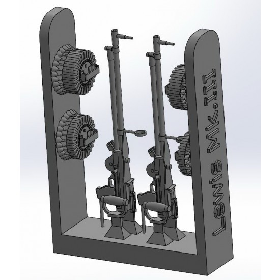 1/32 Lewis Mk.III 3D-printed Machine Guns (2pcs)