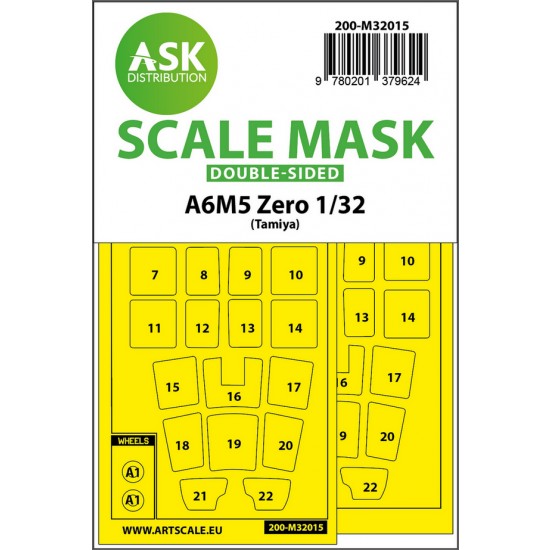 1/32 A6M5 Zero Double-sided Paint Maskings for Tamiya