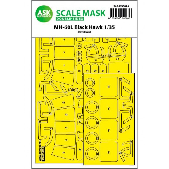 1/35 MH-60L Black Hawk Double-sided Express Fit Mask for Kitty Hawk kits