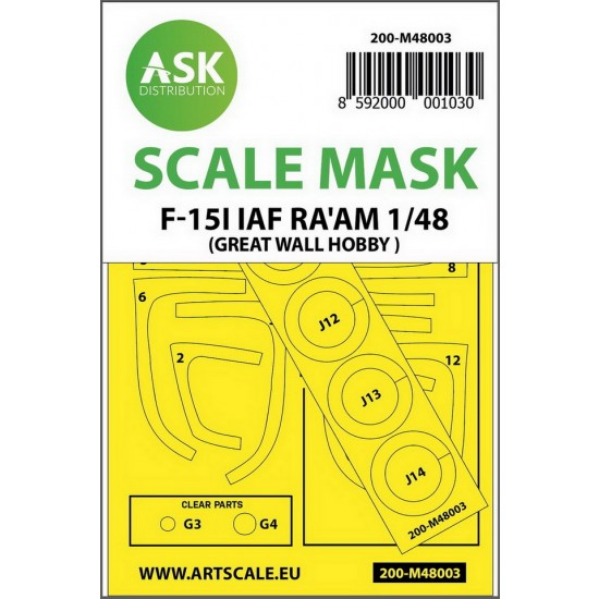 1/48 F-15I Ra'am Double-sided Paint Masking for Great Wall Hobby