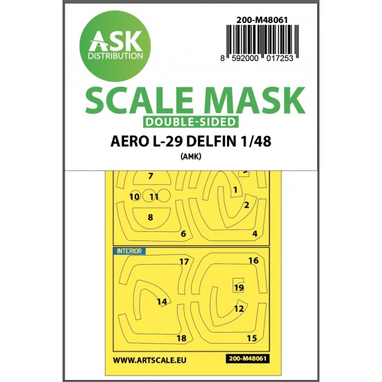 1/48 AERO L-29 DELFIN Double-sided Paint Masking for AMK kits