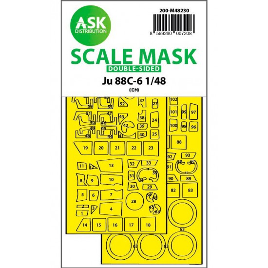 1/48 Ju 88C-6 Double-sided Express fit Mask for ICM