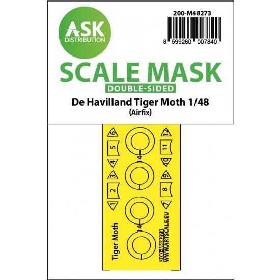 1/48 De Havilland Tiger Moth Double-sided Mask for Airfix kits