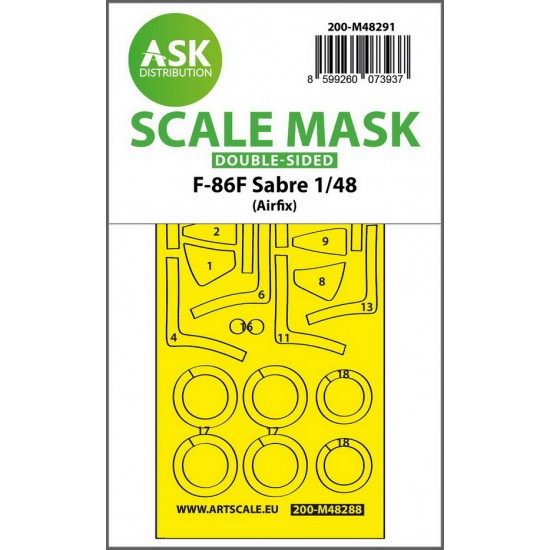 1/48 F-86F Sabre Double-sided Express-fit Mask for Airfix