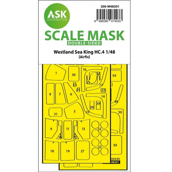 1/48 Westland Sea King HC.4 Double-sided Express Fit Mask for Airfix kits