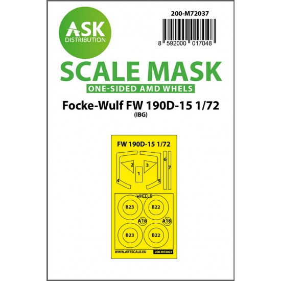 1/72 Focke-Wulf Fw 190D-15 One-sided Paint Masking for IBG