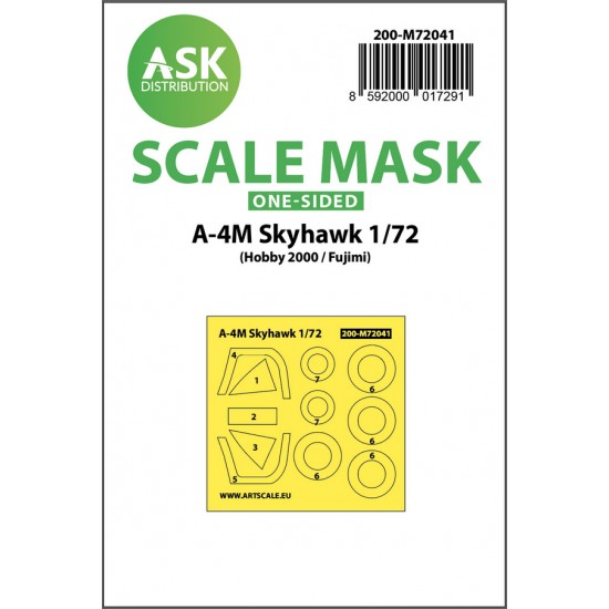 1/72 A-4M Skyhawk One-sided Paint Masking for Hobby2000/Fujimi