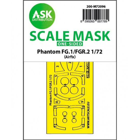 1/72 Phantom FG.1/FGR.2 One-sided Express Mask for Airfix kits