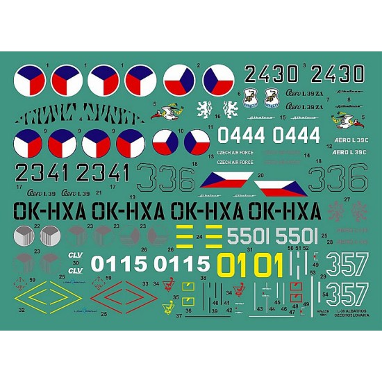 Decals for 1/48 Aero L-39 & 139 Albatros over Czechoslovakia