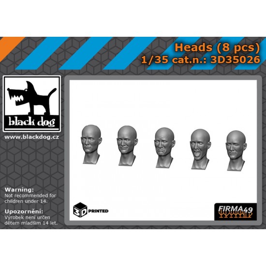 1/35 Baldness Heads (8pcs)