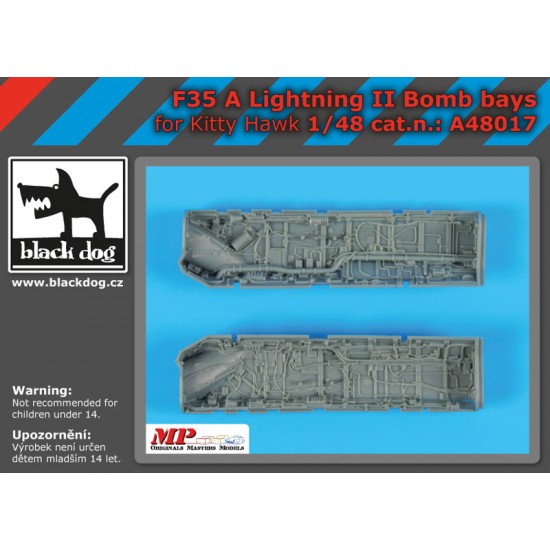 1/48 F-35A Lightning II Bomb Bays for Kitty Hawk kits