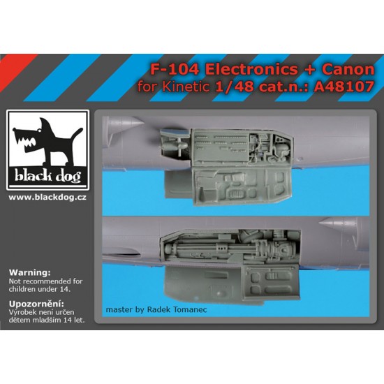 1/48 Lockheed F-104 Starfighter Electronic & Canon for Kinetic kits