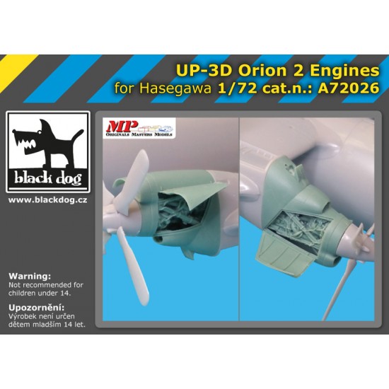 1/72 UP-3 D Orion 2 Engines for Hasegava kits