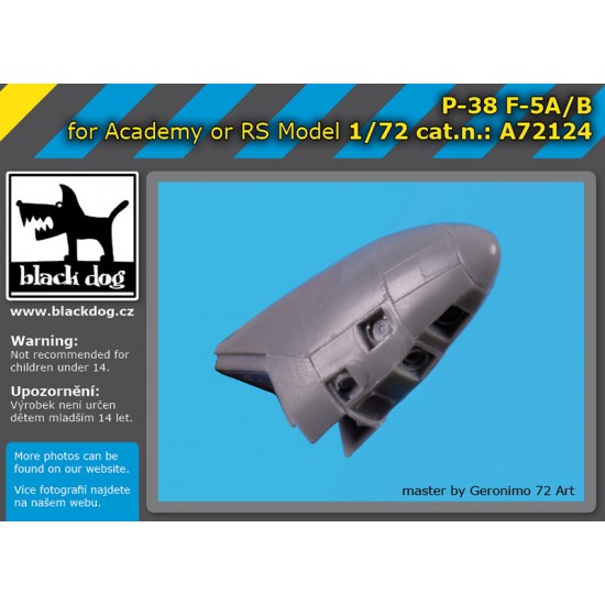 1/72 F-5A Conversion Set for Academy/RS Model P-38 kits