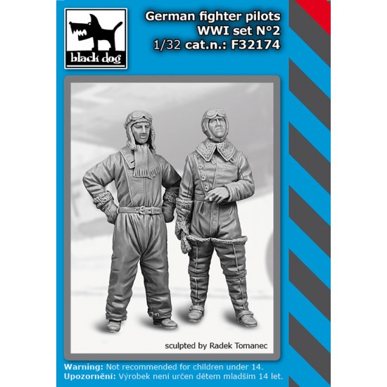 1/32 WWI German Fighter Pilots set Vol.2 (2 figures)