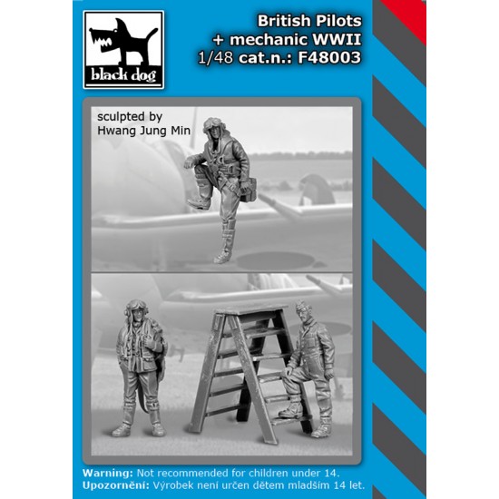 1/48 WWII British Pilots and Mechanic