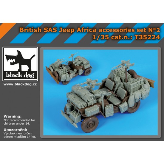 1/35 British SAS Jeep Africa Accessories Detail set for Tamiya kits