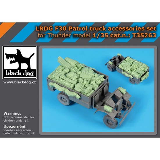 1/35 LRDG F30 Patrol Truck Stowage Set for Thunder Model