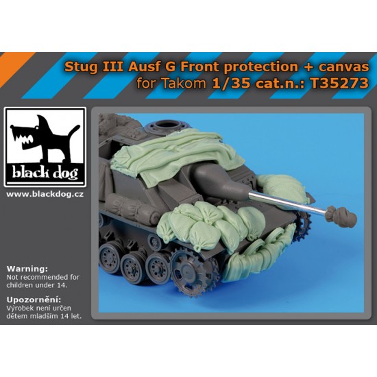 1/35 StuG III Ausf G Front Protection, Canvas for Takom kits