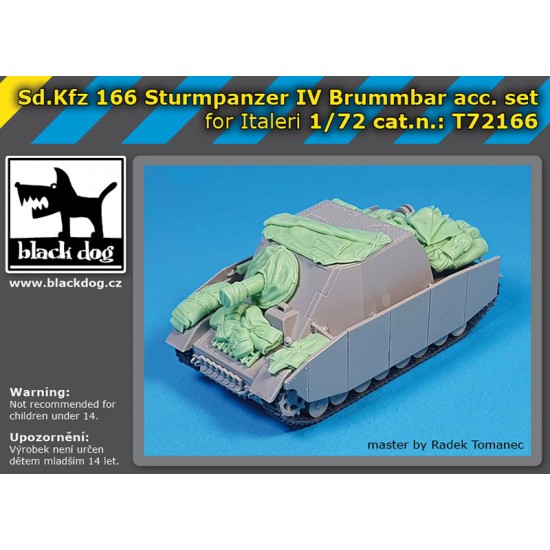 1/72 SdKfz.166 Sturmpanzer IV Brummbar Acc. Set for Italeri kits