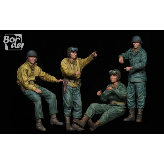 1/35 US Tank Crews (4 resin figures)