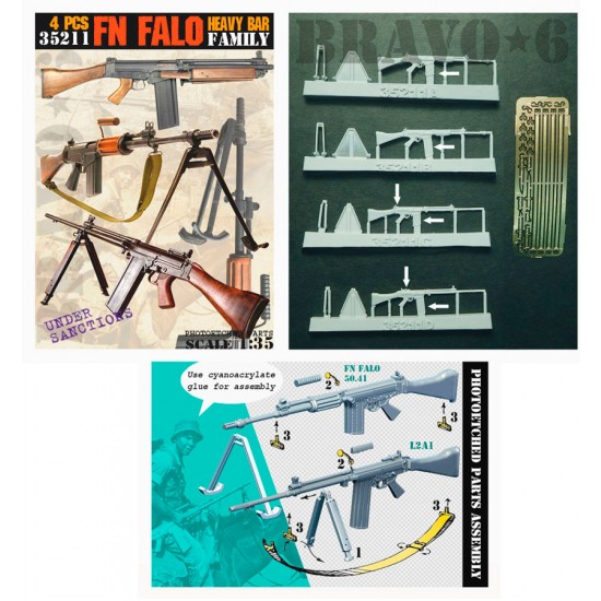 1/35 FN FALO Heavy Bar Battle Rifles (4pcs)