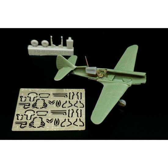 1/144 Dewoitine D.520 Details PE, Resin set for Brengun kit