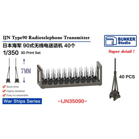 1/350IJN Type90 Radio Telephone Transmitter (40pcs)