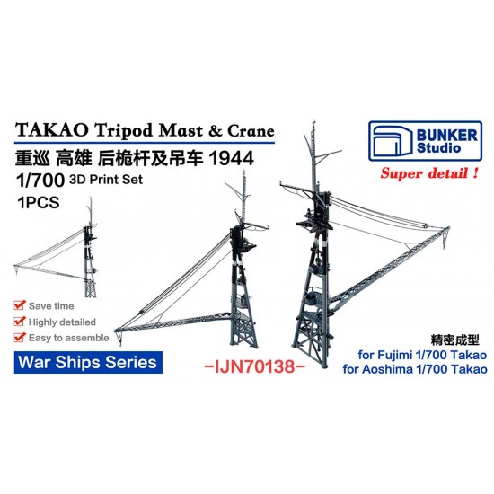 1/700 TAKAO Tripod Mast and Crane 1944