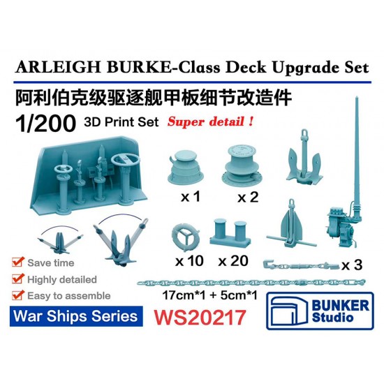 1/200 ARLEIGH BURKE-Class Deck Upgrade Set