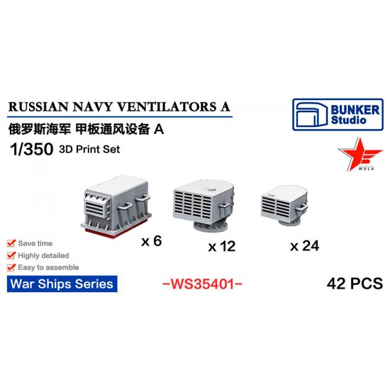 1/350 Russian Navy Ventilators Set A