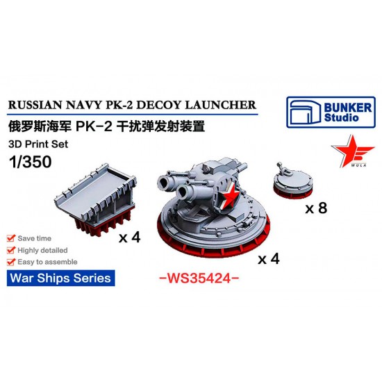 1/350 Russian Navy PK-2 Decoy Launcher