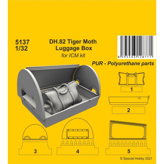 1/32 WWII British de Havilland DH.82 Tiger Moth Luggage Box for ICM kits