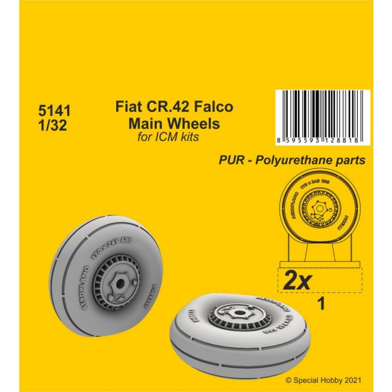 1/32 WWII Italian Fiat CR.42 Main Wheels for ICM kits