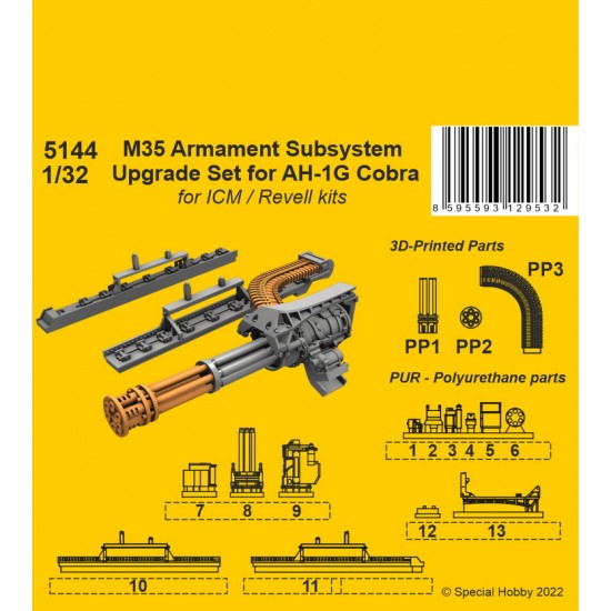 1/35 Modern AH-1G Cobra M35 Armament Subsystem Upgrade Set