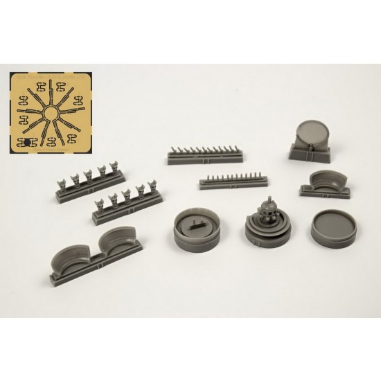 1/72 Boeing B-17G Flying Fortress Engine Set (starboard side engine) for Airfix kits