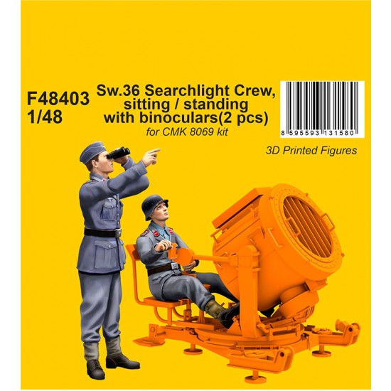 1/48 Sw.36 Searchlight Crew Sitting and Standing with Binoculars (2 figures) for CMK-8069 Flak Sw-36