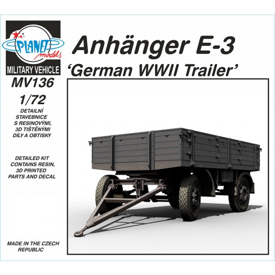 1/72 WWII German Trailer E-3