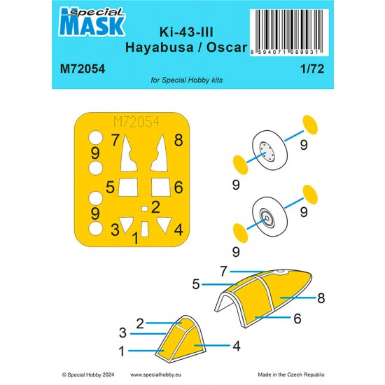 1/72 Nakajima Ki-43-III Hayabusa Mask for Special Hobby kits