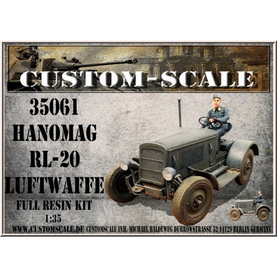 1/35 Luftwaffe Hanomag RL-20 Complet Resin kit with Driver