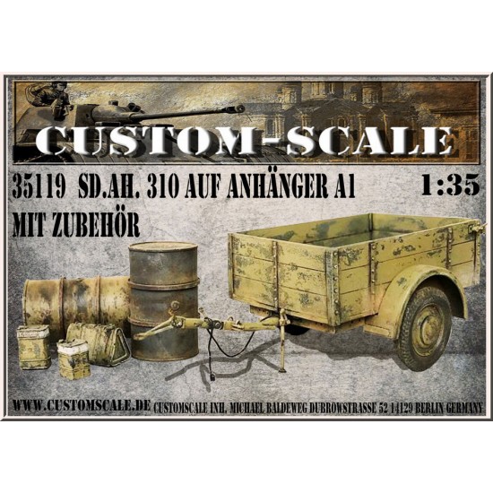 1/35 German SdAh.310 Trailer A1 w/Accessories