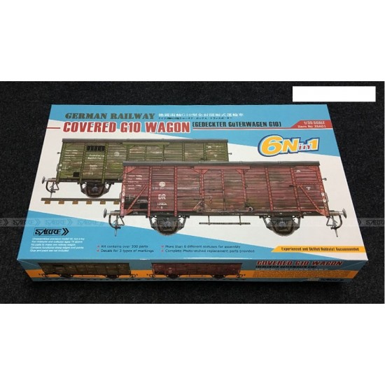 1/35 German Railway Covered G10 Wagon (6N in 1)