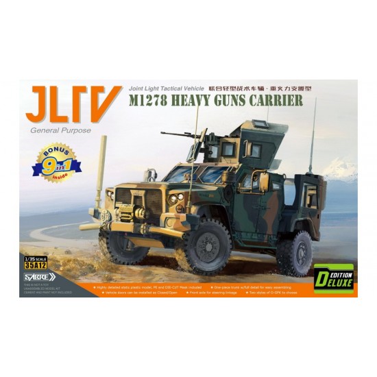 1/35 JLTV M1278 Heavy Guns Carrier with Sagged Wheels [Deluxe Edition]