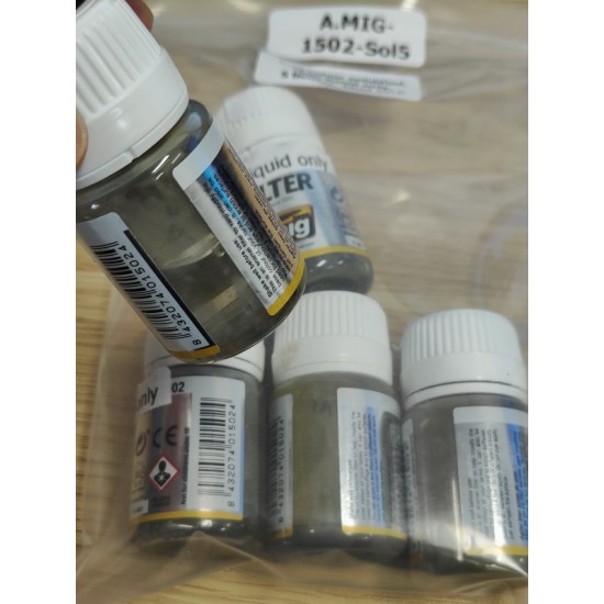 Enamel Based Filter set (grey colour solidified, 5x 30ml)