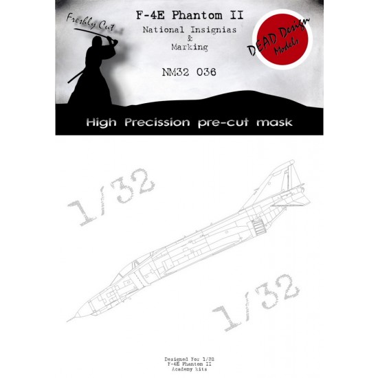 1/32 McDonnell Douglas F-4E Phantom II National Insignias Masking for Academy kits